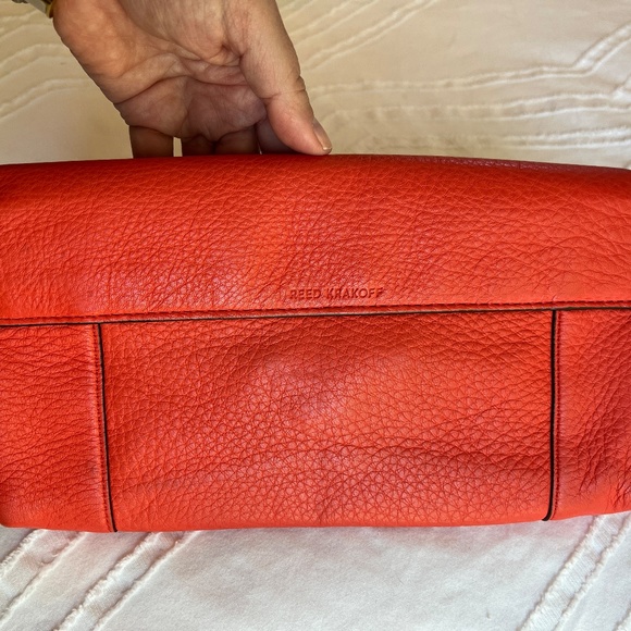 REED KRAKOFF LEATHER CLUTCH, CORAL - Picture 7 of 11